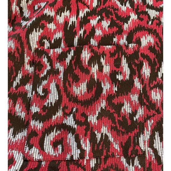 Maggie Barnes Womens Red & Brown Abstract Print Long Line  Jacket Size 3X - Picture 12 of 12